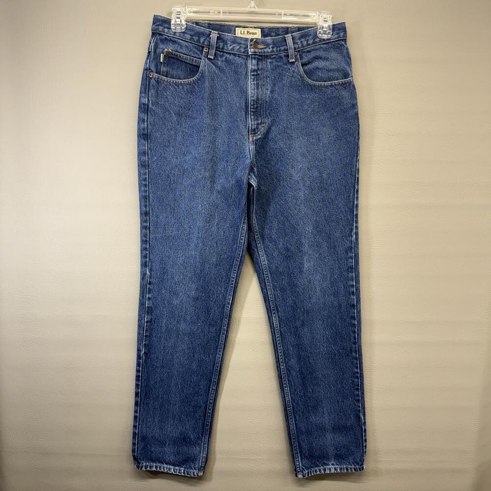 L.L.Bean Jeans Mens 34x32 (Measures 34x31) Classic Fit Blue Denim Cotton Comfort